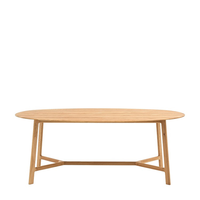 Gallery Direct Madrid Oak Oval Dining Table 180x100x76 Gallery Direct Madrid Oak Oval Dining Table 180x100x76