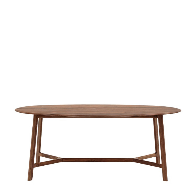 Gallery Direct Madrid Walnut Oval Dining Table 180x100x76 Gallery Direct Madrid Walnut Oval Dining Table 180x100x76