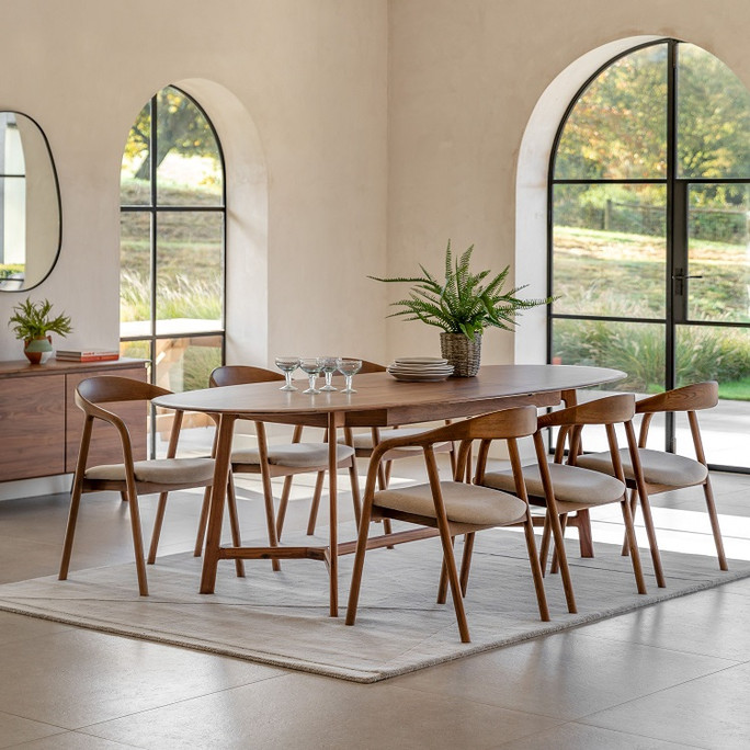 Gallery Direct Madrid Walnut Extendable Dining Table 200/250x100x76