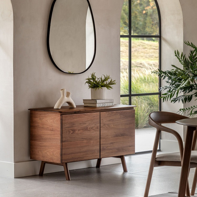 Gallery Direct Madrid Walnut 2 Door Sideboard 116x45x70