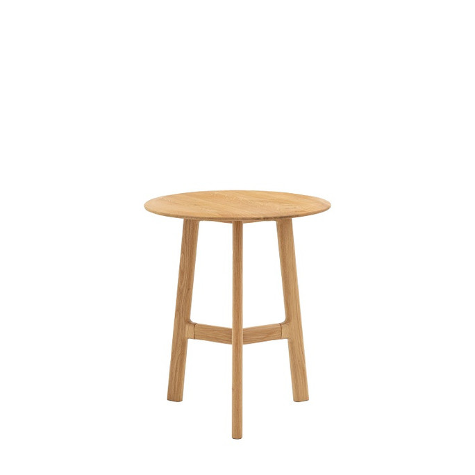 Gallery Direct Madrid Oak Round Side Table 50x50x58 Gallery Direct Madrid Oak Round Side Table 50x50x58