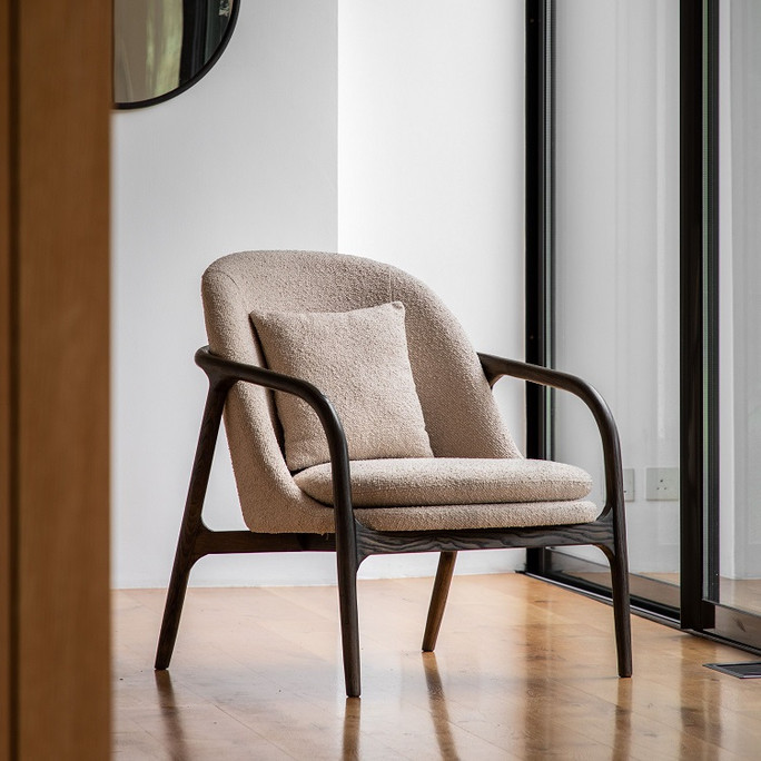 Gallery Direct Alegra Taupe Armchair – Modern