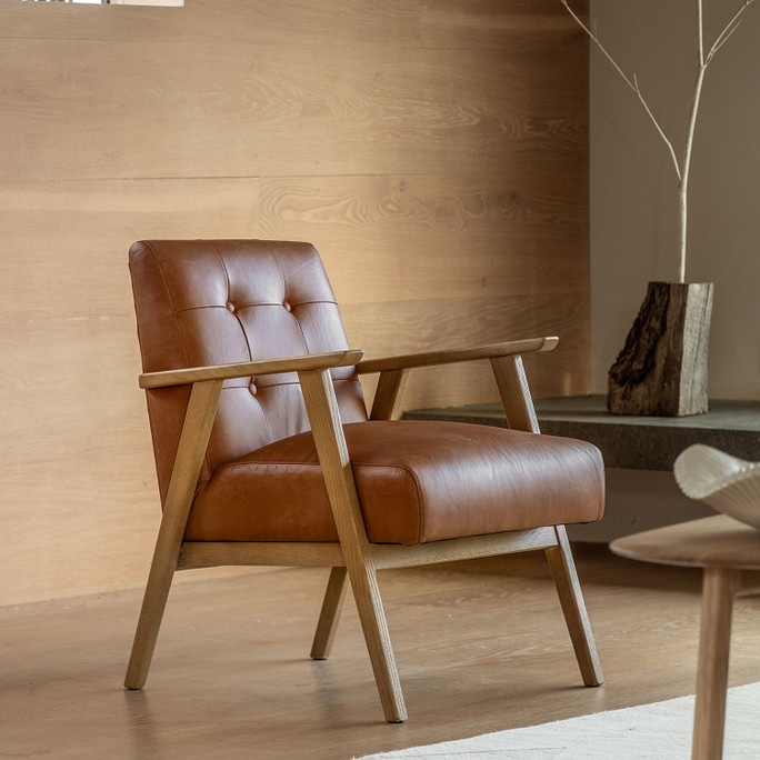 Gallery Direct Blackhall Brown Leather Armchair – Modern Gallery Direct Blackhall Brown Leather Armchair – Modern