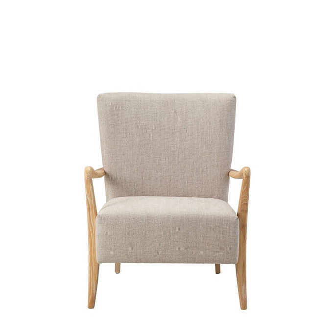 Gallery Direct Chedworth Natural Linen Armchair – Modern Gallery Direct Chedworth Natural Linen Armchair – Modern
