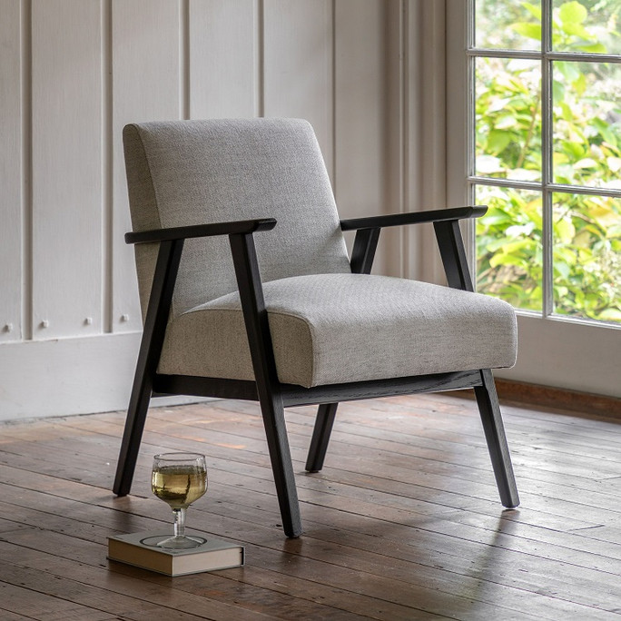 Gallery Direct Neyland Stone Armchair – Modern Gallery Direct Neyland Stone Armchair – Modern
