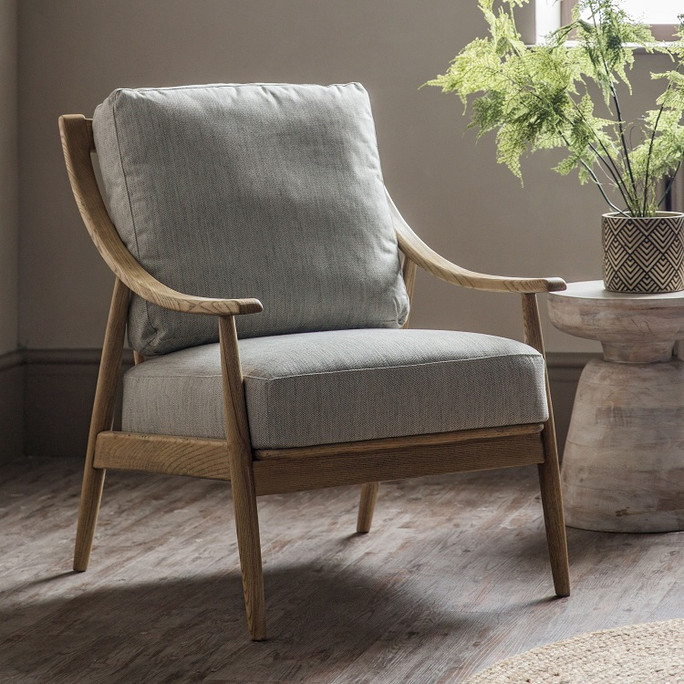 Gallery Direct Reliant Natural Linen Armchair – Modern