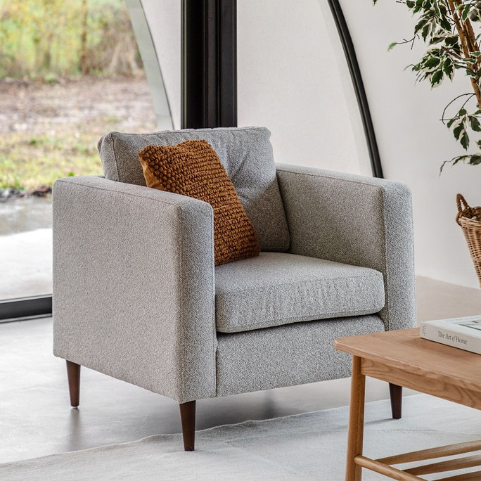 Gallery Direct Whitwell Light Grey Fabric Armchair – Modern Gallery Direct Whitwell Light Grey Fabric Armchair – Modern