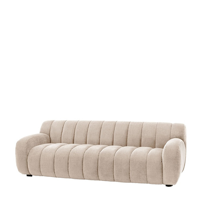 Gallery Direct Coste Cream Fabric 3‑Seater Sofa – Modern