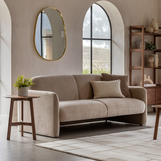 Gallery Direct Massa Cream Fabric 3‑Seater Sofa – Modern Gallery Direct Massa Cream Fabric 3‑Seater Sofa – Modern