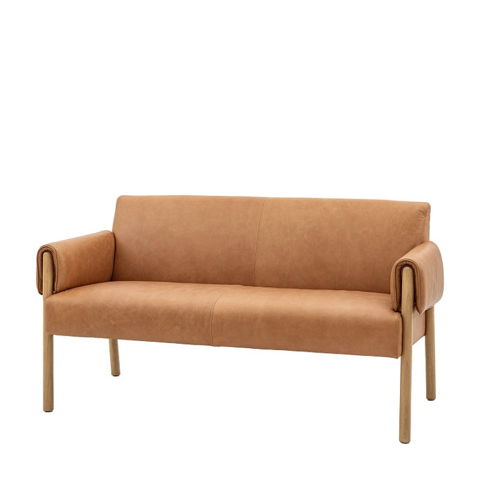 Gallery Direct Stratford Brown Leather 2‑Seater Sofa – Modern Gallery Direct Stratford Brown Leather 2‑Seater Sofa – Modern