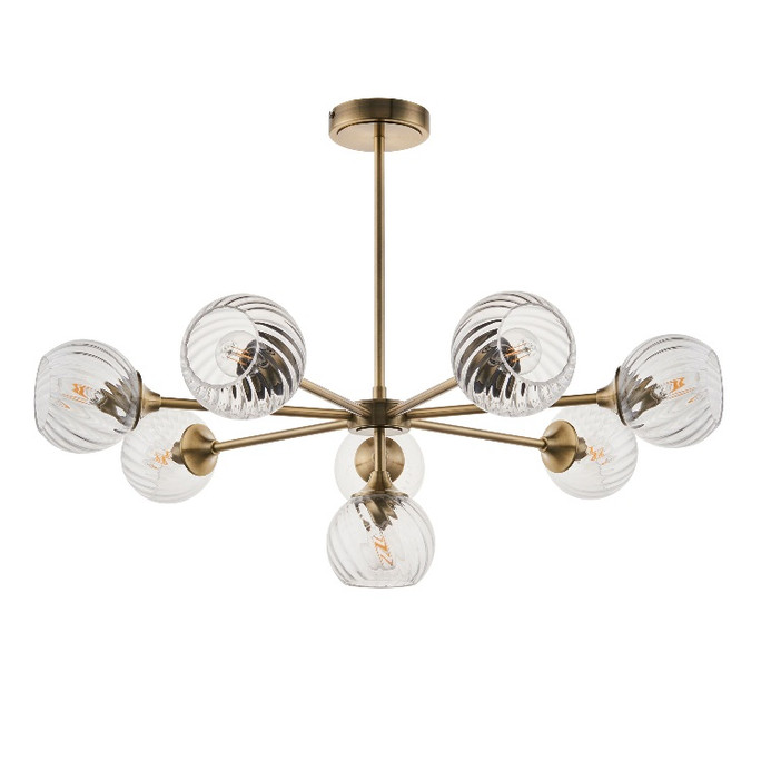 Gallery Direct Allegra Brass 8-Light Pendant Light