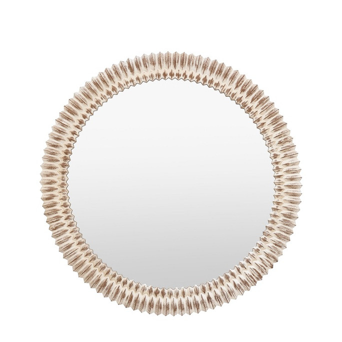 Gallery Direct Pimlico White Wash Round Wall Mirror