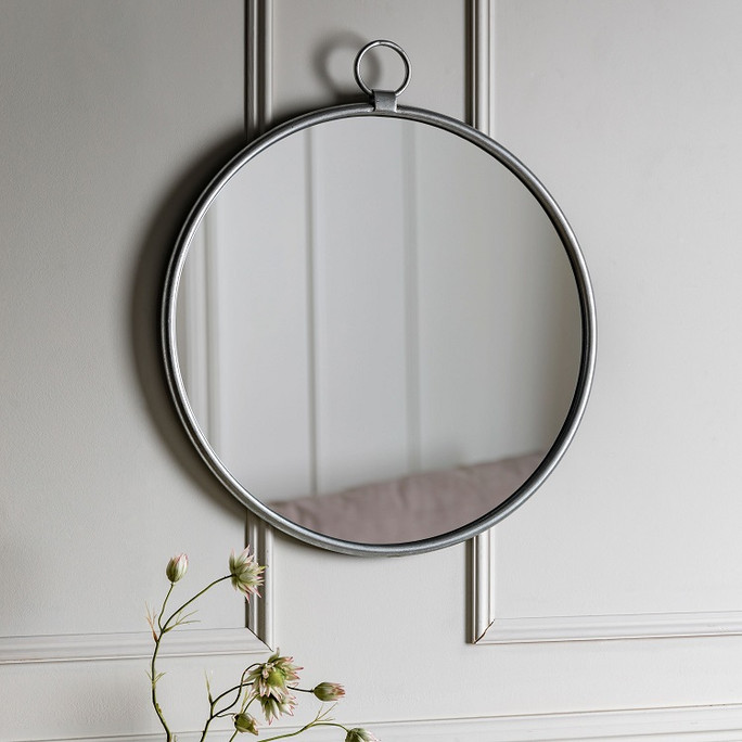 Gallery Direct Bayswater Silver Round Wall Mirror