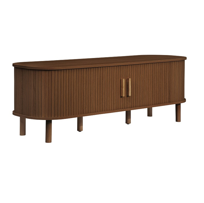 Fluted TV Unit Walnut – Fluted, Japandi Rounded Design – Axel Fluted TV Unit Walnut – Fluted, Japandi Rounded Design – Axel