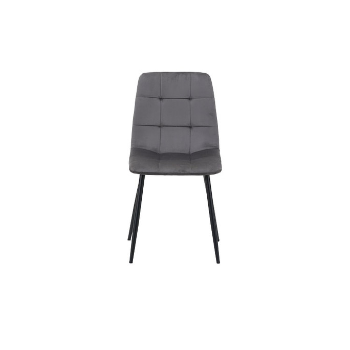 Pair Of Dining Chairs Grey, Japandi Rounded Design – Axel
