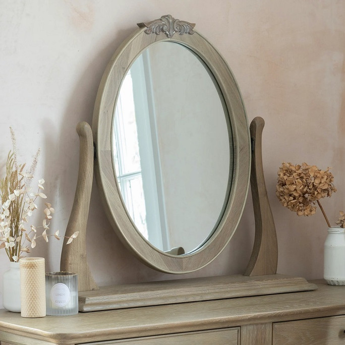 Willis & Gambier Camille Oak Limed Gallery Mirror