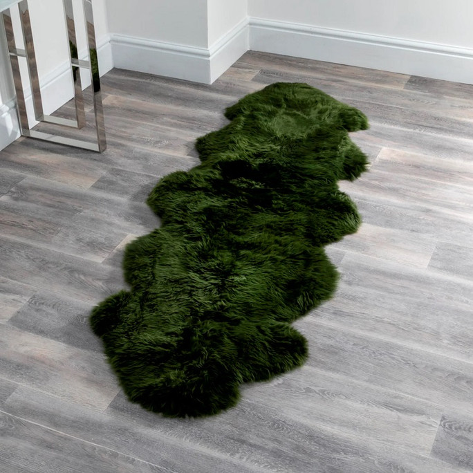 Native Natural Sheepskin Rug Olive Green Sheepskin 60x240cm – Natural Luxury Native Natural Sheepskin Rug Olive Green Sheepskin 60x240cm – Natural Luxury