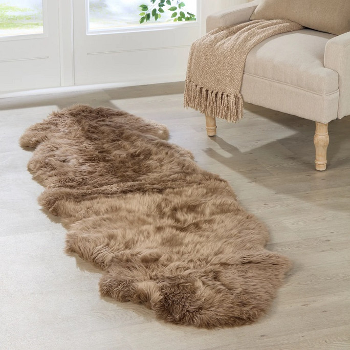Native Natural Sheepskin Rug Light Brown Sheepskin 60x240cm – Natural Luxury