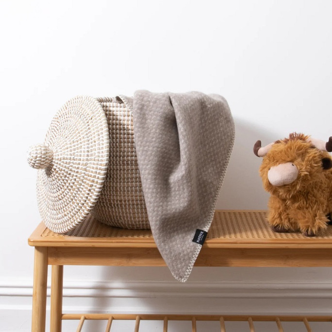Native Natural Baby Blanket Beige Wool