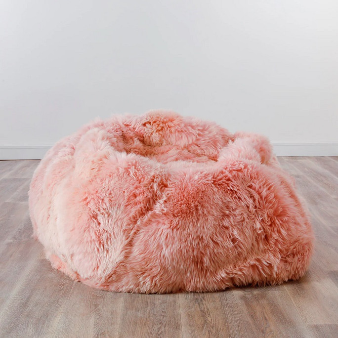 Native Natural Sheepskin Beanbag Blush Pink Sheepskin – Natural Luxury
