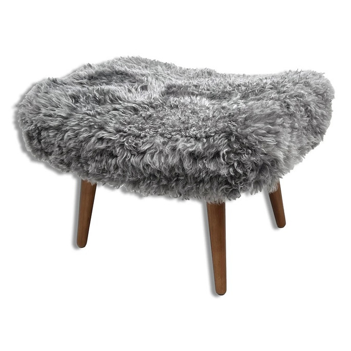 Native Natural Sheepskin Grey  Stool Sheepskin – Natural Luxury