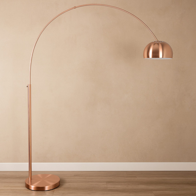 Arc Floor Lamp Copper Metal Adjustable Arc Floor Lamp Copper Metal Adjustable