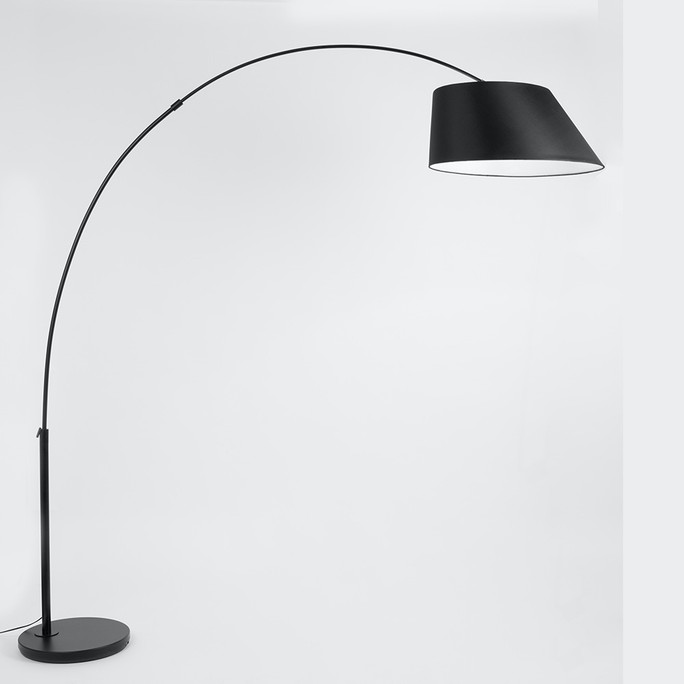 Black Arc Floor Lamp Black Fabric Shade Black Arc Floor Lamp Black Fabric Shade