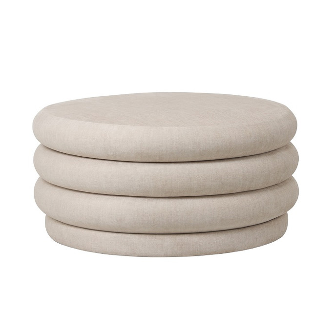 Libra Casa Storage Ottoman – Cream Bouclé Ø78×H38cm Libra Casa Storage Ottoman – Cream Bouclé Ø78×H38cm