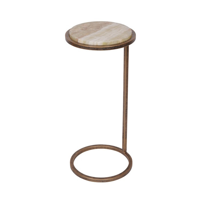 Iota Accent Table – Green Onyx