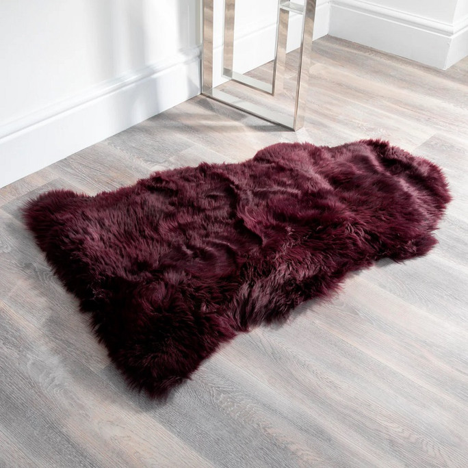 Native Natural Sheepskin Rug Purple Sheepskin 60x120cm – Natural Luxury