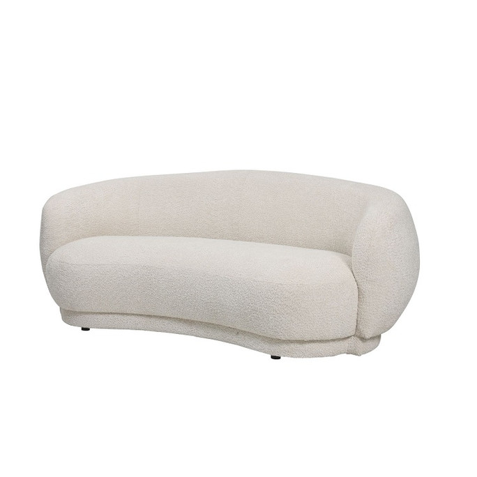 Waverley Curved Mini Sofa – Cream Bouclé