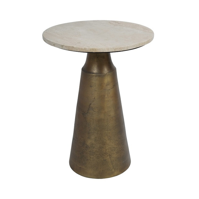 Clifton II Light Travertine Side Table – 40cm Clifton II Light Travertine Side Table – 40cm