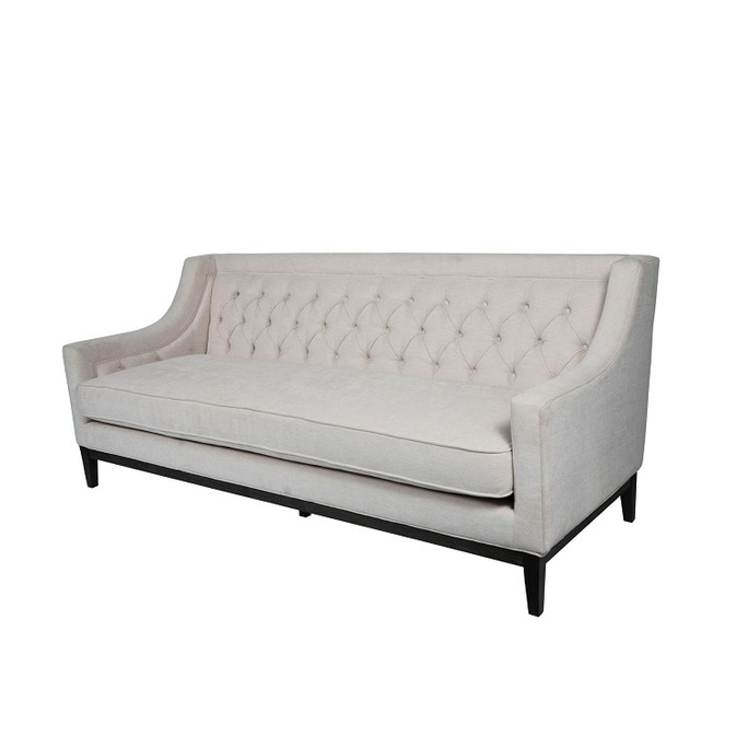 Theodore Buttoned 3-Seater Sofa, Ivory Fabric 200cm – The Libra Company