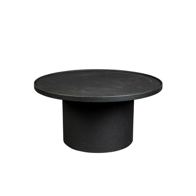 Industrial Modern Black Metal Round Coffee Table Winston