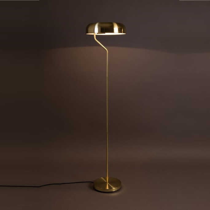 Vintage Brass Floor Lamp Eclipse by Dutchbone