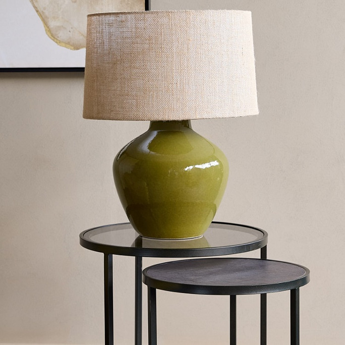 Aubrey Green Ceramic Table Lamp Large