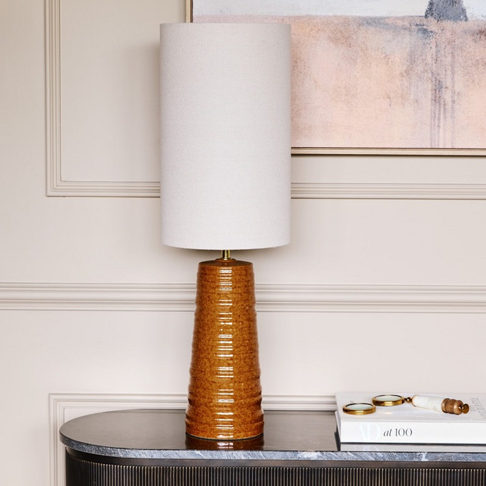 Tivoli Ceramic Table Lamp Terracotta with Shade