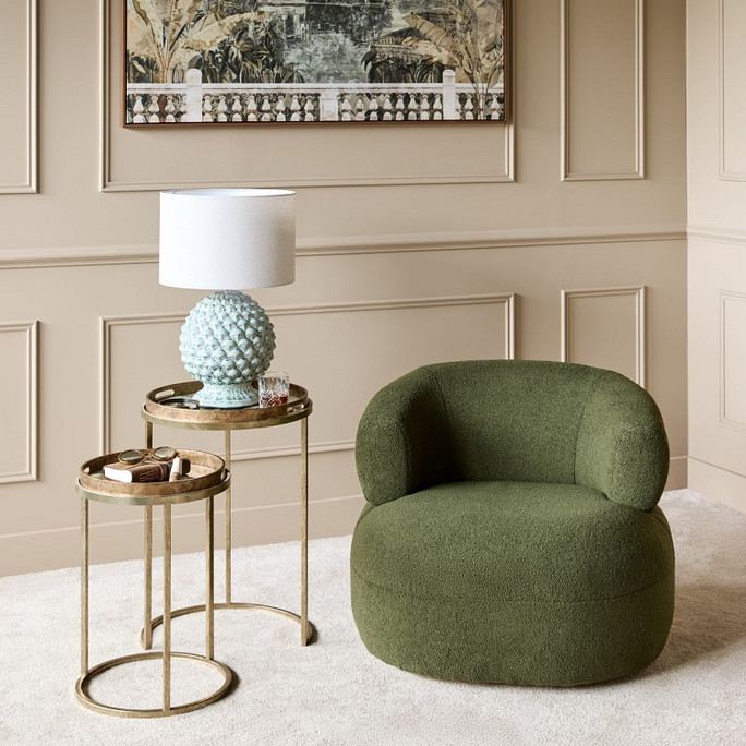 Verona Glazed Ceramic Table Lamp with Shade