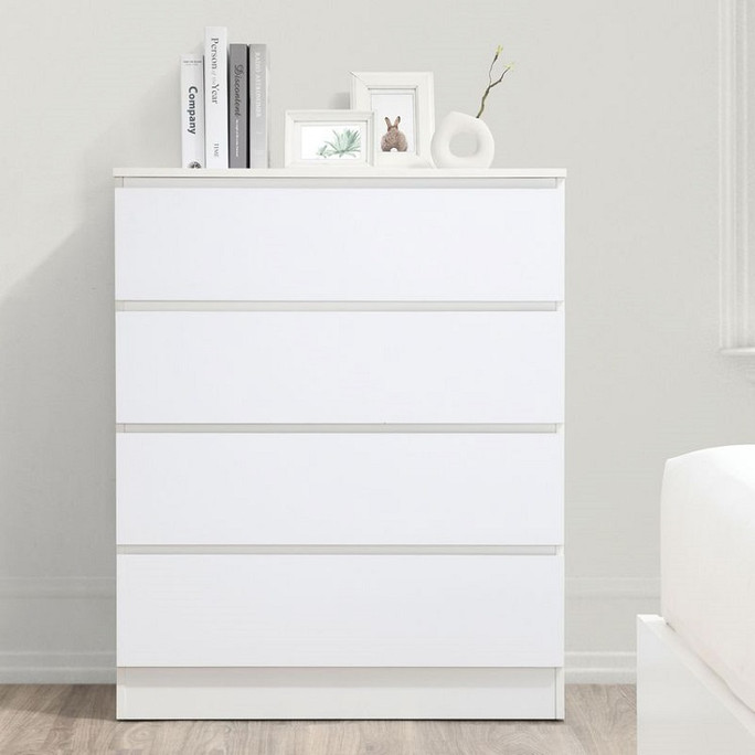 Oslo Chest of 4 Drawers White, Scandi