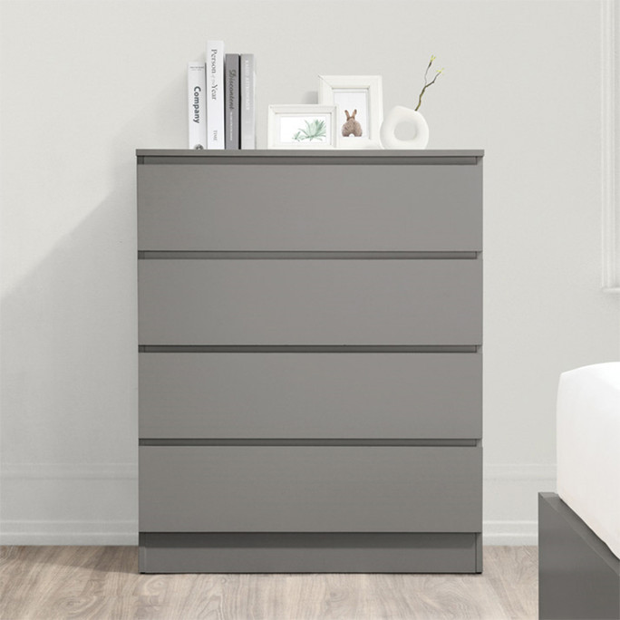 Oslo Chest of 4 Drawers Grey, Scandi