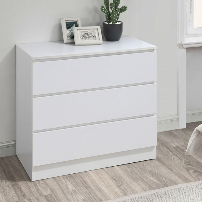 Oslo Chest of 3 Drawers White, Scandi