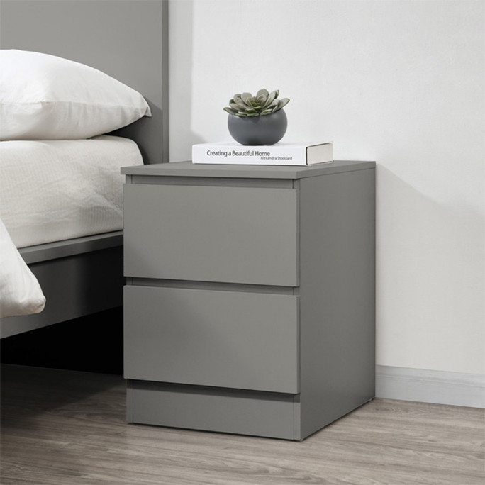 Oslo Bedside Grey, Scandi