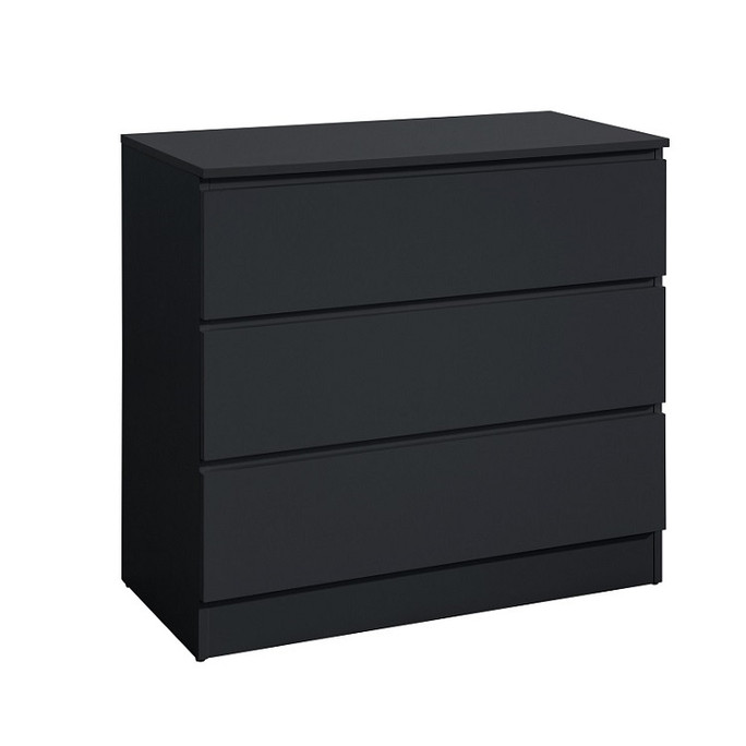 Oslo Chest of 3 Drawers Black, Scandi