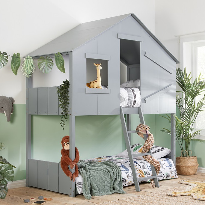 Safari Bunk Bed Grey, Kids