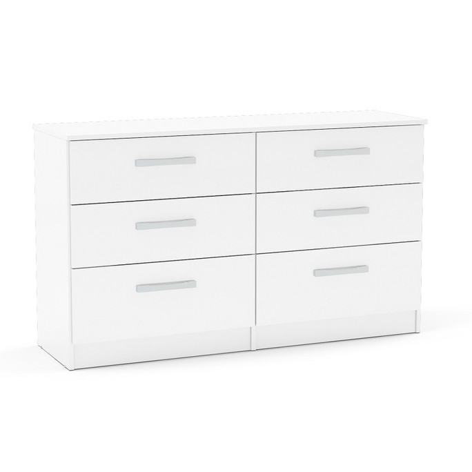 Lynx Chest of 6 Drawers White