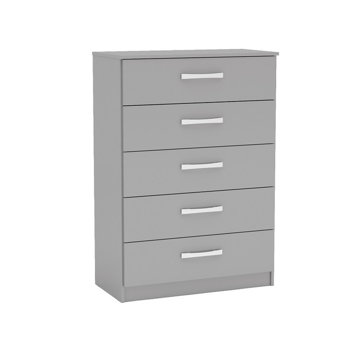 Lynx Chest of 5 Drawers Grey
