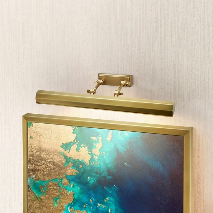 Elstead Chawton Large Aged Brass Picture Light