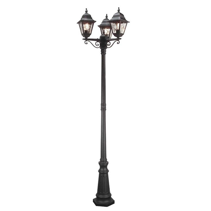 Elstead Norfolk Black 3 Light Outdoor Lamp Post