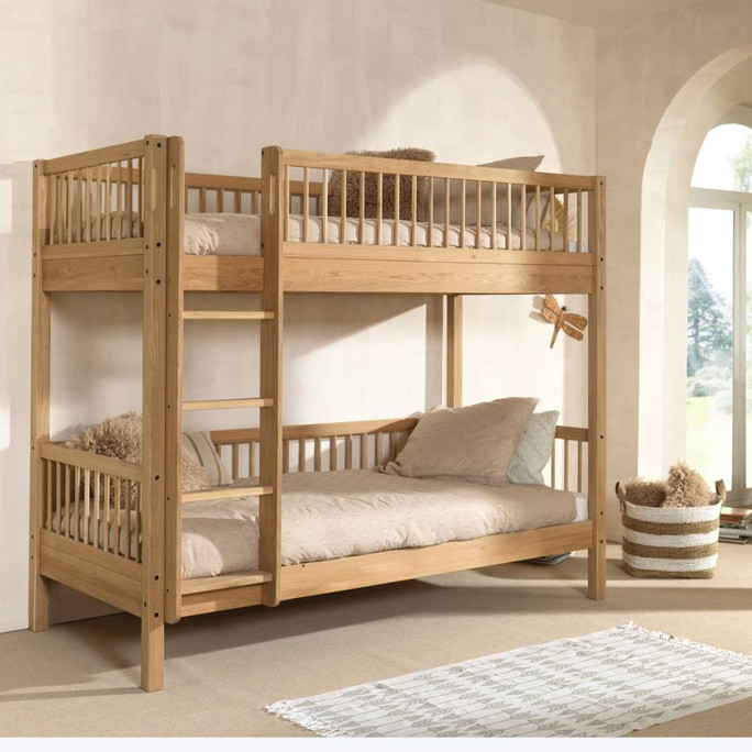 Forrest Natural Oak Rustic Bunk Bed 90x200cm