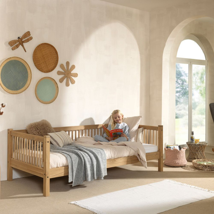 Forrest Natural Oak Rustic Cabin Bed 90x200 cm